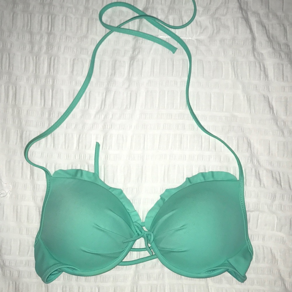 Turquoise blue bikini top